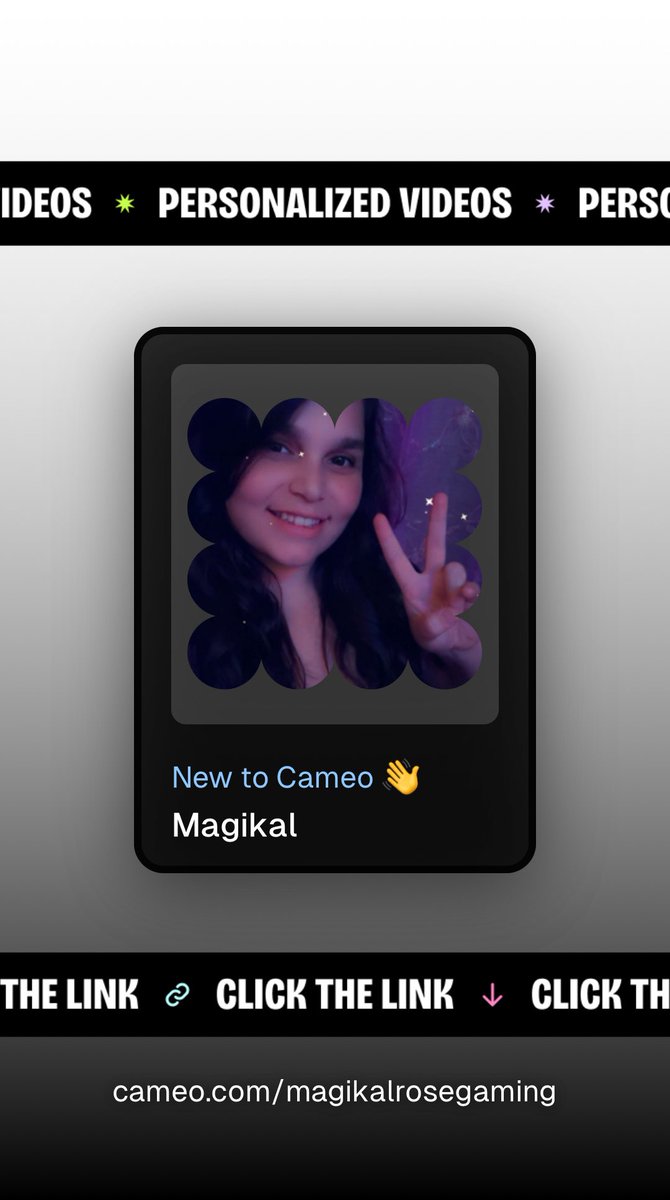 magikrosegaming's tweet photo. Now on Cameo! I’ll send you a cutie video, custom to whatever you are feeling 

SFW Only, at this time 

https://t.co/0j1xElznGY https://t.co/SjQKD0Bxix