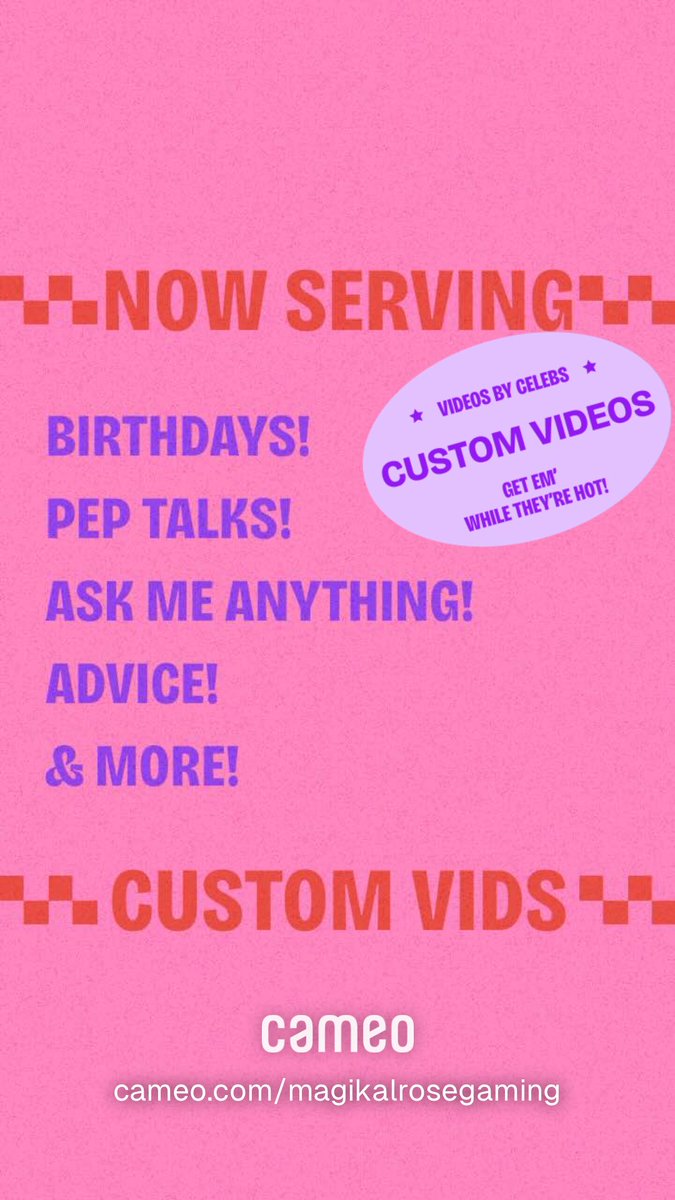 magikrosegaming's tweet photo. Now on Cameo! I’ll send you a cutie video, custom to whatever you are feeling 

SFW Only, at this time 

https://t.co/0j1xElznGY https://t.co/SjQKD0Bxix