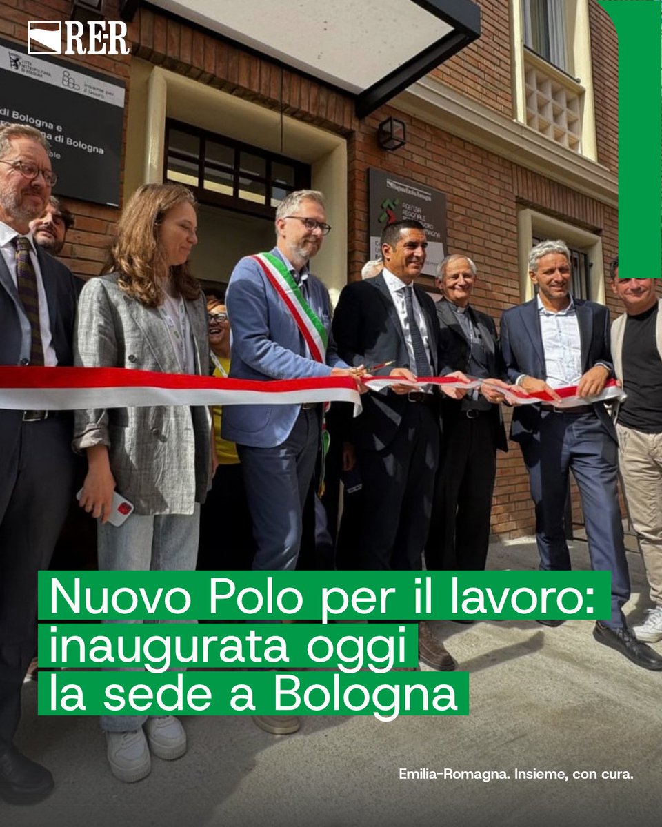 RegioneER's tweet photo. #Lavoro. Nasce il Polo per il lavoro: inaugurata oggi la nuova sede del Centro per l’impiego di Bologna. L’edificio sarà condiviso con alcuni servizi del @comunebologna e della Città metropolitana. La #notizia👉https://t.co/KrLHOkjyZt https://t.co/5JuLmx7hTQ