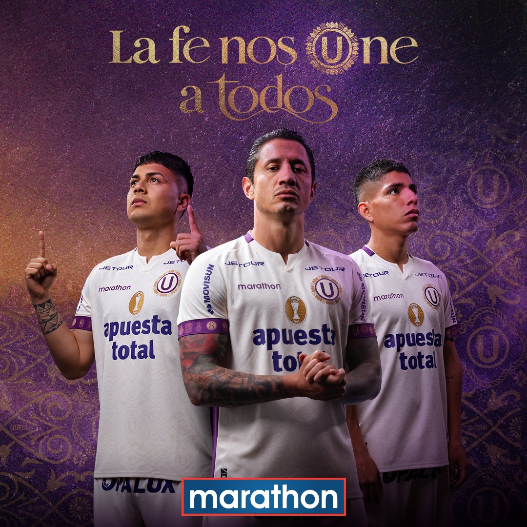 Universitario's tweet photo. 𝗨𝗻𝗶𝗱𝗼𝘀 𝗽𝗼𝗿 𝗻𝘂𝗲𝘀𝘁𝗿𝗮 𝗙𝗘 💛

Presentamos la camiseta en honor al Señor de los Milagros 2026. Porque la fe nos une a todos 🙏

🛒 Encuéntrala en todas las tiendas Marathon y también en la web ➡️ https://t.co/GvVDCncEni

#LaFeQueNosUne
#UnaHistoriaDeGrandeza https://t.co/7iZueRsK2Y