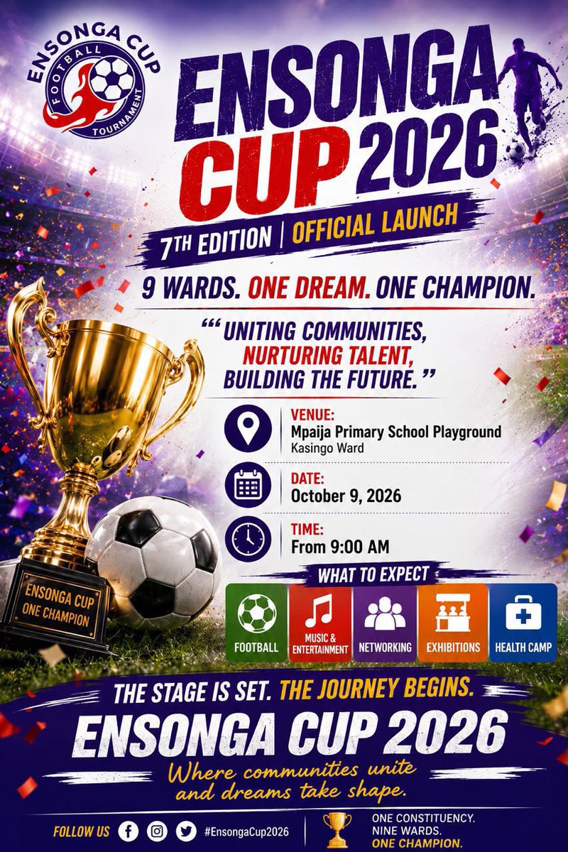 IsmailKasule4's tweet photo. Bring your family, your friends, and your team spirit. Let’s make this launch unforgettable. See you on the pitch! ⚽💥

#EnsongaCup #CommunityUnity #IndependenceDay #RegisterToPlay https://t.co/4PbinRh9F0