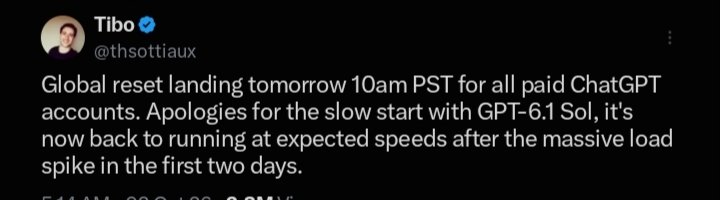 CodexResets1's tweet photo. 🚨 CODEX RESET UPDATE.

 ALMOST HERE

 We’re officially in the final hour before Codex usage       refreshes globally at 10 AM PST.

If you’ve been saving up capacity, don’t let it sit there unused. This is your last window to squeeze some extra work out of the current limit.

One hour left. What are you spending the rest of your