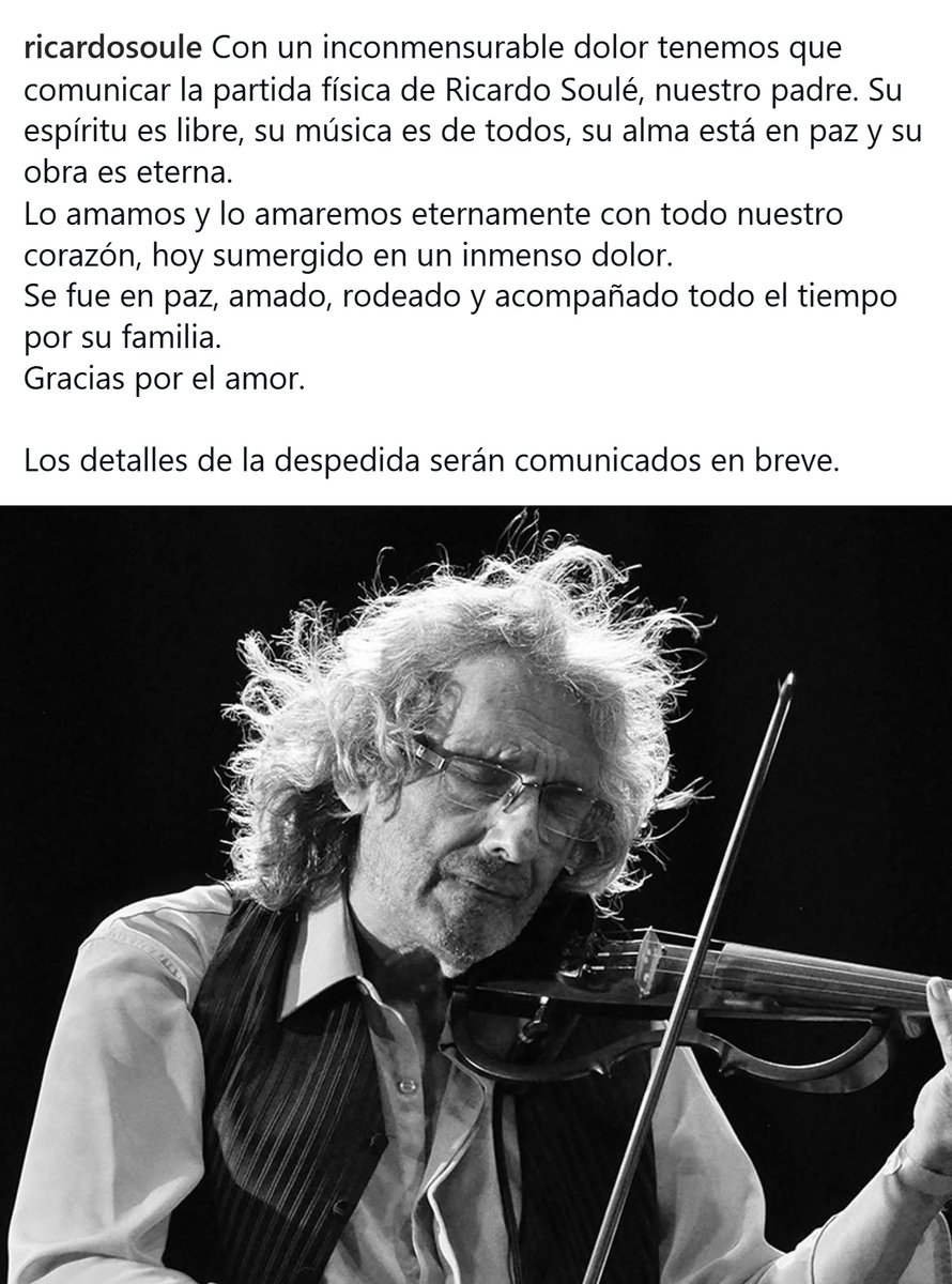 porquetendencia's tweet photo. "Vox Dei":
Porque informan que Ricardo Soulé falleció a los 76 años https://t.co/2HrUnMBotj