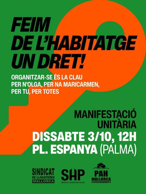 fsat_mallorca's tweet photo. Els abusos per part de la burgesia rentista i dels seus col·laboradors s'ha d'acabar, després de la seva actuació en el congrés queda clar que no tenen cap interès en el benefici proletari, tothom demà a Plaça, front al capital, unitat de classe. @SindicatLloguer @sindicatPalma https://t.co/toEMNyloxH
