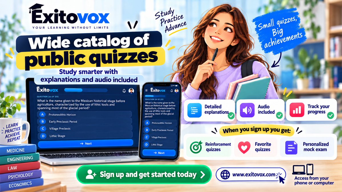 marito202484's tweet photo. 📚 Exams coming up? Study smarter with Exitovox!  📷 Public quizzes 📷 Personalized practice exams  Explore, practice &amp; improve!  📷  #StudyTips #EdTech #CollegeStudents #FelizViernes #2deOctubre https://t.co/cnFKTjQKGl