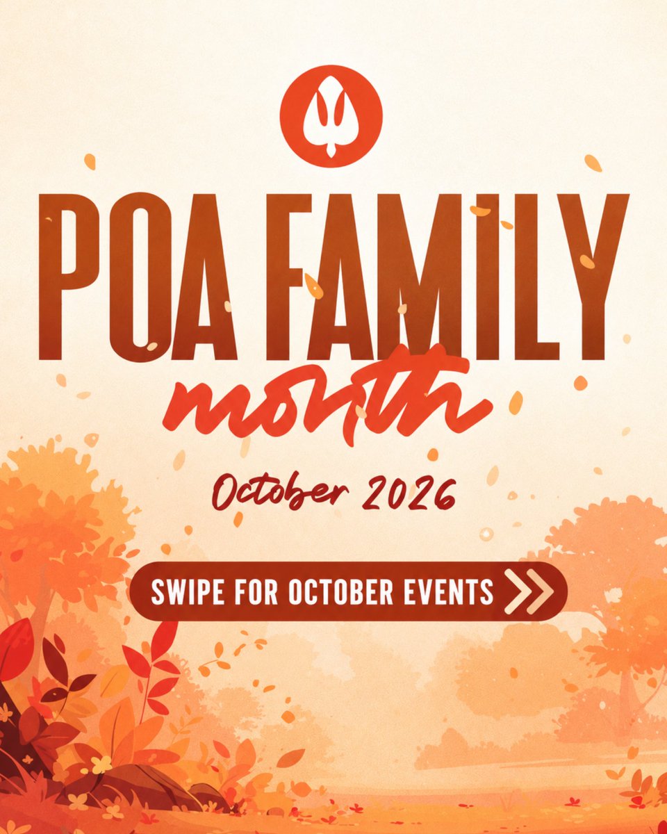 POAlex's tweet photo. October has long been a favorite time of year at POA. The weather gets cooler (we hope!), the food seems tastier, but best of all - it’s POA FAMILY MONTH!!

All month, we’ll celebrate the incredible POA FAMILY God has blessed us with! https://t.co/dbvLyRtM74