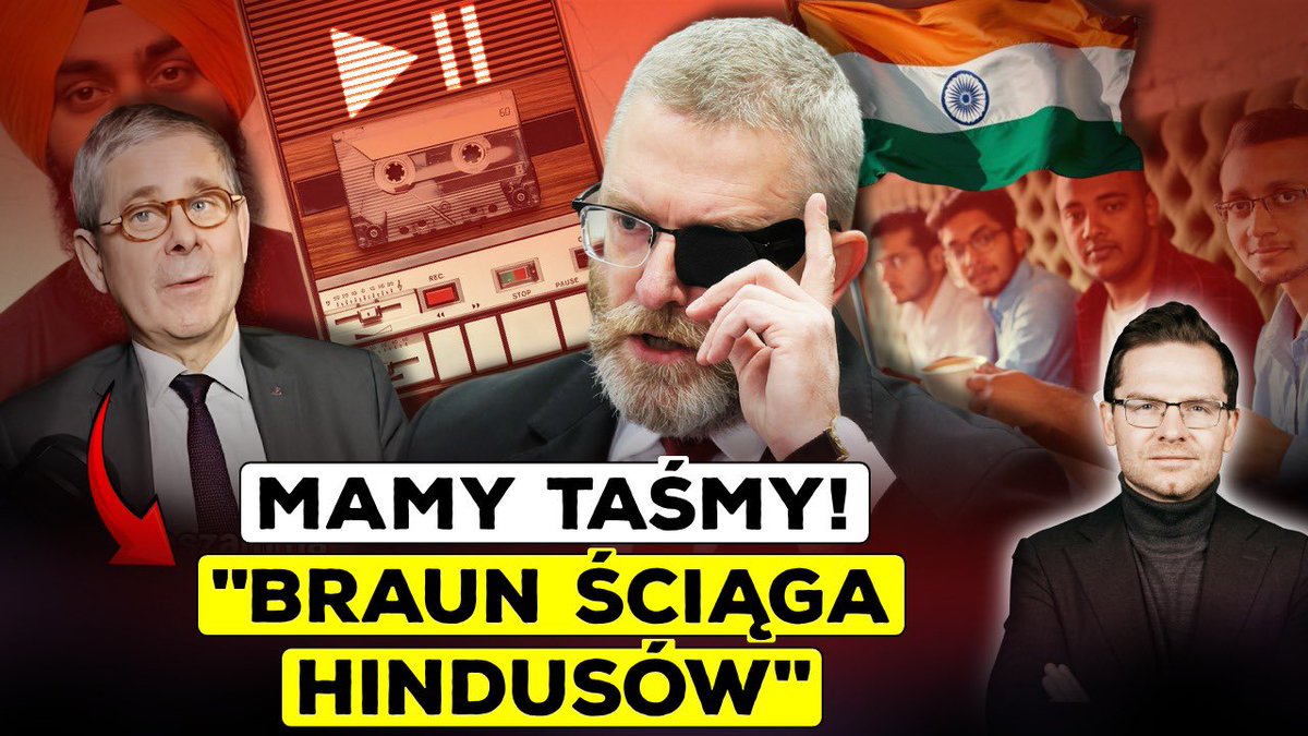 PRZEkanal's tweet photo. MAMY TAŚMY BRAUNA🔥

Na PRZEkanale ujawniamy taśmy zarejestrowane w kwietniu tego roku, na których politycy Konfederacji Korony Polskiej omawiają szczegóły szczytu Polska - Azja. Poważne watpliwości wyraża prof. Jacek Janowski z Politechniki Warszawskiej, który obawia się - tu cytat - że @GrzegorzBraun_ „ściąga Hindusów do Polski” 

Polecamy materiał @bgraczak. Premiera o 19 👇