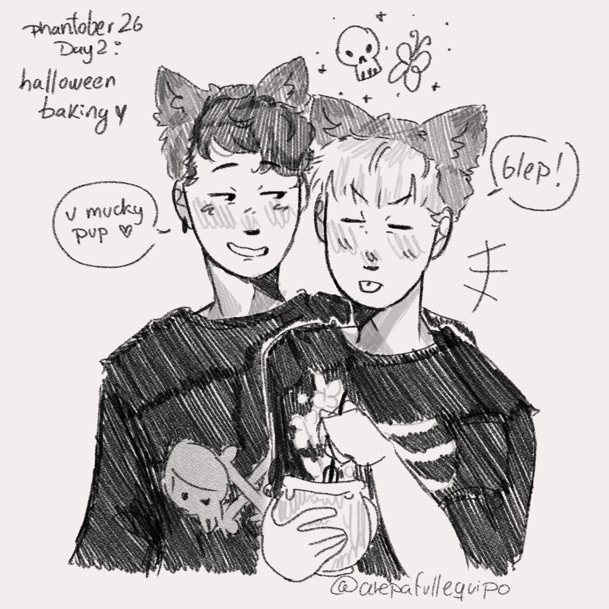 arepafullequipo's tweet photo. (#phantober26 day 2: halloween baking) idccc this one is my favorite ever hope we get another tour bus bake https://t.co/MB3bZVzh02
