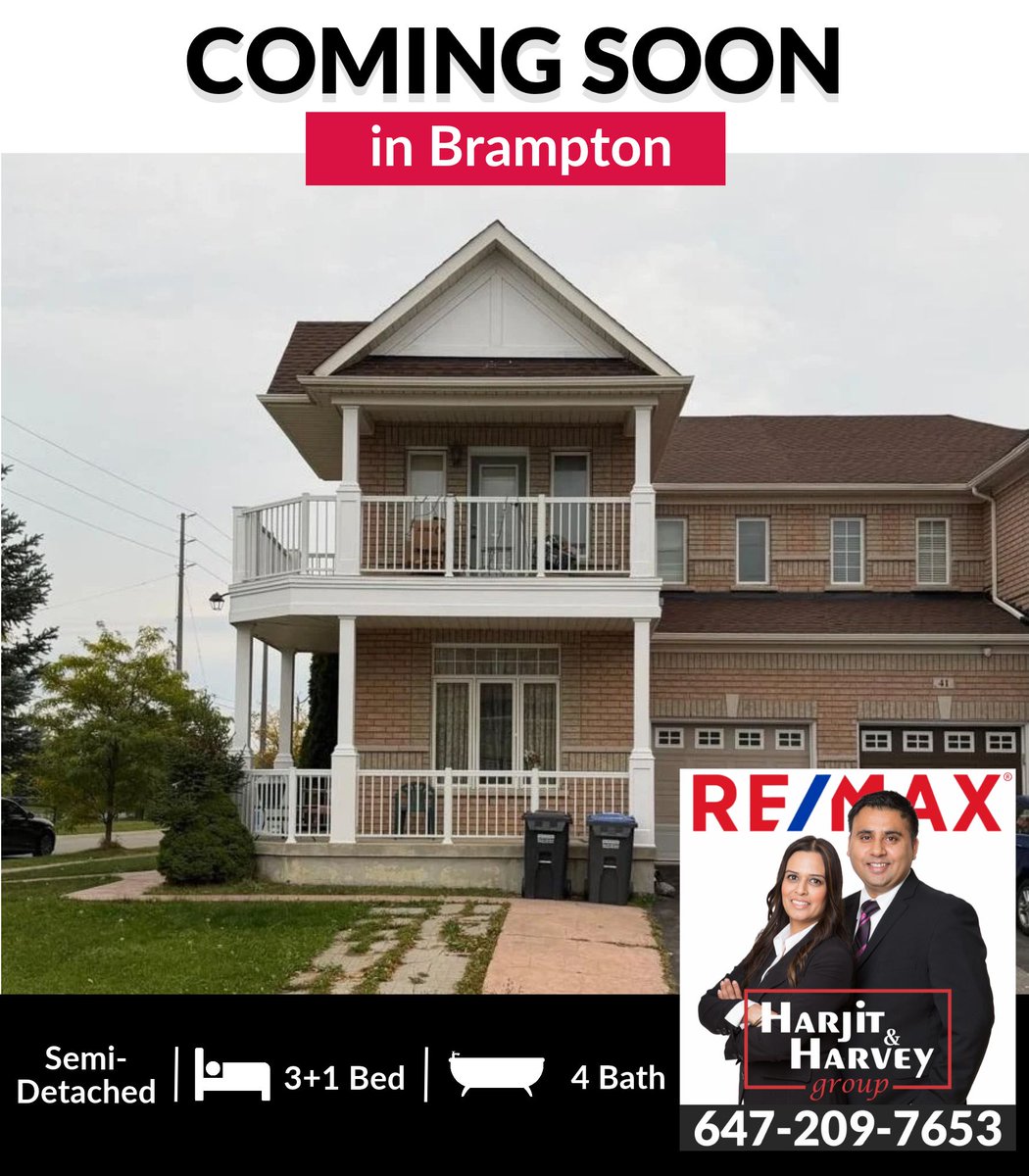 HarjitHarvey's tweet photo. Another “Coming Soon” By HARJIT & HARVEY Group!
#harjitharvey #harjitharveygroup #harjitsaini #harveysingh #vanshsaini #karandhami #wekeepyoufirst #remax #realestate #Bramptonrealestatemarket #yyz #Brampton #fletcherswest #comingsoon #homebuyers #SandringhamWellington https://t.co/VGRFAwTG8L