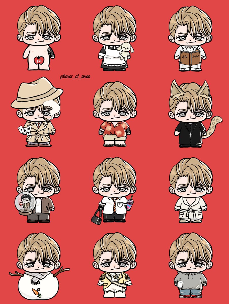 flavor_of_swan's tweet photo. 🍎フォロワーさんと以前描いたUNOの着せ替えイラストのお話が出たので皆さんに自由に使って頂ける様にGoogle driveにアップしました
2枚目は印刷して切り取って使うと着せ替えの様に遊べます（ズレてたらごめんね）
https://t.co/VpAM1NyFtc
※個人利用のみ
※アクスタ等のMD作成はNGです https://t.co/JZk6eTXBCp
