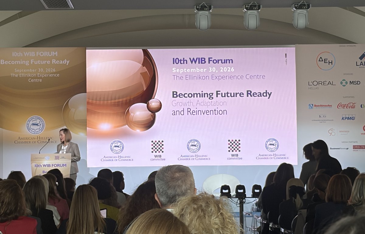 americanpandi's tweet photo. #AmericanPandI's Annie Papadimitriou attended the 10th Women in Business Forum in Athens, exploring leadership, reinvention, talent &amp; the human capabilities needed in an AI-driven world.

🔗 For more info, see: https://t.co/T9jI931coB https://t.co/lTDVZV3zuQ