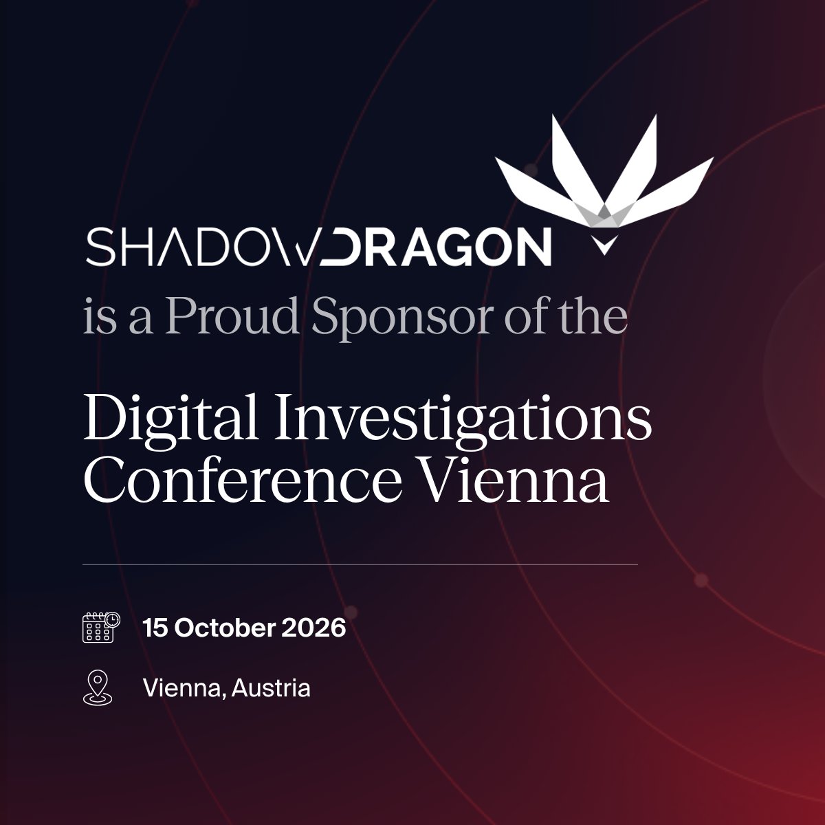 ShadowDragonIO's tweet photo. ShadowDragon® is proud to sponsor the Digital Investigations Conference in Vienna on 15 October.

Join us in Room 2 from 11.15 am to 12.00 pm CET.

Learn more and register: https://t.co/yXi9xRbMEi

#DICVienna #OSINT #DigitalInvestigations #IntelligenceAnalysis https://t.co/ugdPAmkD6I