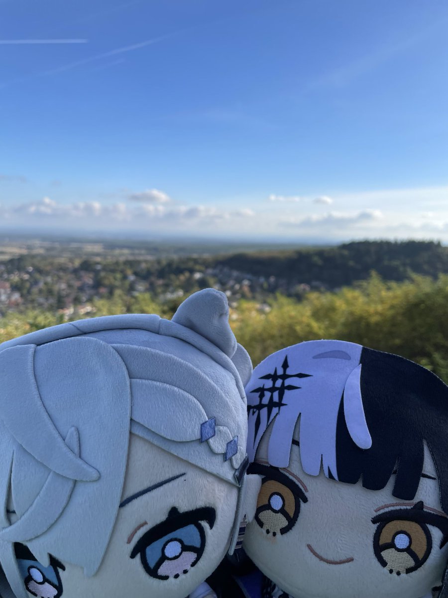 amhapi's tweet photo. #ShiorinOnAir #VestiaZeta Went on a walk today with Shiori Plushvella and Zeta Plushie. GreyscaleX date! 🩶🤍🖤 https://t.co/8DCNh9miKU