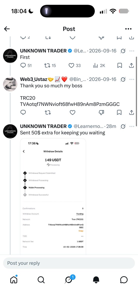 Learnernoearner's tweet photo. All prizes sent for the last giveaway 

It’s been long time since we did a giveaway 

Will do a 1k giveaway in the coming days https://t.co/uNaZxJUeVT