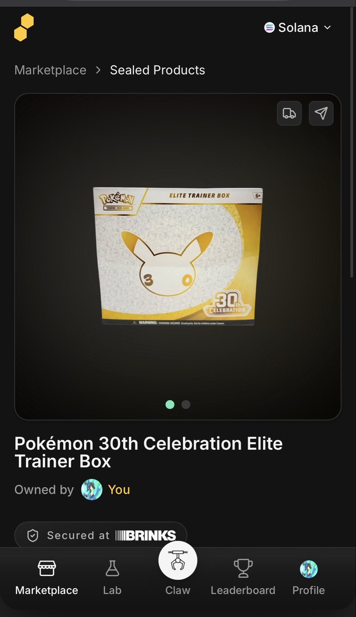 funguy310's tweet photo. Got a 30th anniversary ETB using @Beezie points, thanks for saving me time from camping out at stores! #clawislife https://t.co/TY7DEwoFAO