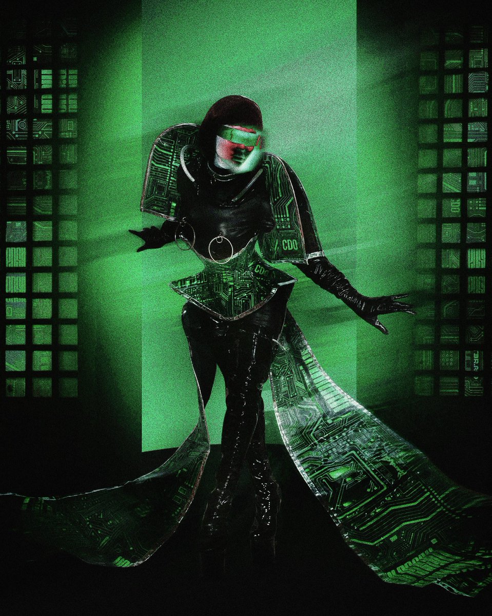 DragBasee's tweet photo. Misua's 'Bayot-ic Manila 3026: Pa-Cyborg!' runway look for Drag Race Philippines Season 4.

Photo by: paynepen0 
Edit by: queenmarchella https://t.co/e6Buns2puH