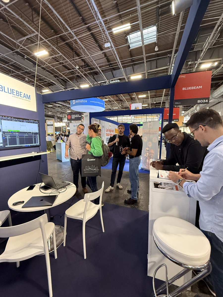 Bluebeam's tweet photo. That's a wrap on #Batimat2026 Paris.

Four days, lots of demos and plenty of good questions from the people who design and build. Thanks to everyone who visited our booth. If you missed us, reach out anytime and we'll set up a demo.

À bientôt, Paris. https://t.co/WOpZQtva1G