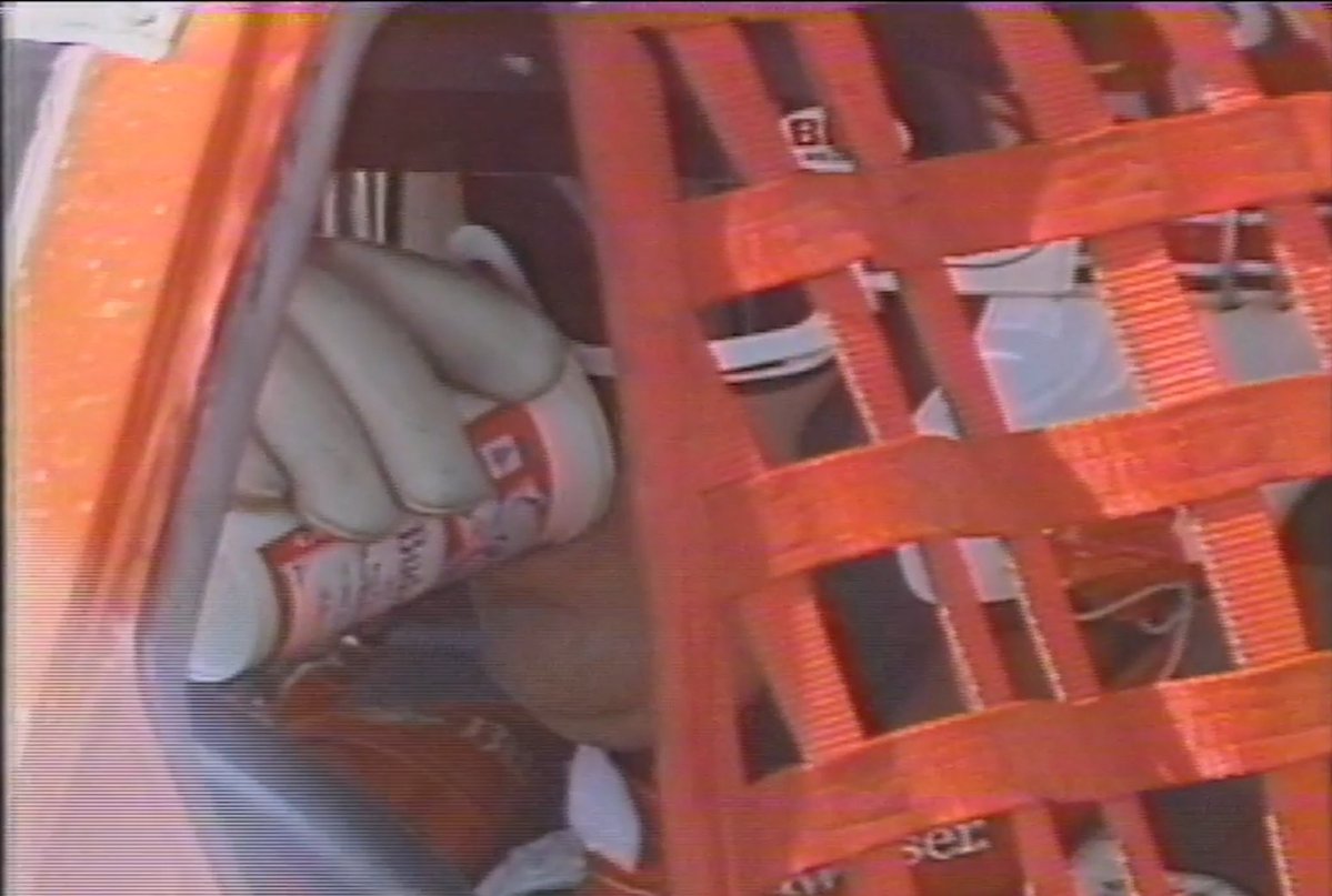 nascarman_rr's tweet photo. Budweiser was so committed to branding in the 80s, they gave drivers Bud cups to drink on pit stops while they filled the car with giant cans of Bud https://t.co/WYNbbryTDn