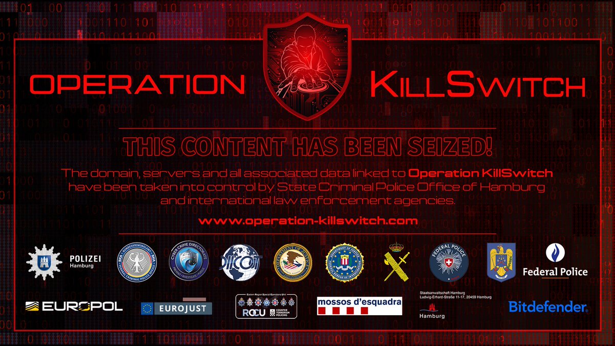 inoricksuplex's tweet photo. 本日、KillSwitch作戦を発表します。これは、@FBISanJuanが主導する共同の順次作戦で、Kill Securityランサムウェアグループ（「KillSec」）を標的としています。

QAJFがマカフィーのデッドマンスイッチを話した直後に。

#死のスイッチと予測言語 https://t.co/WVK8Kq7uTY