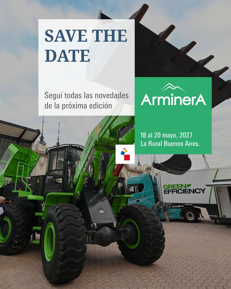 MesseArgentina's tweet photo. Expandí tus redes de negocios en la vidriera más especializada de la industria minera. ⛏️🇦🇷

📩 Ponete en contacto con nuestro equipo comercial: arminera@argentina.messefrankfurt.com
🗓️ 18 al 20 de mayo, 2027
📍 La Rural Predio Ferial, Buenos Aires https://t.co/DoyI9D3Gsa
