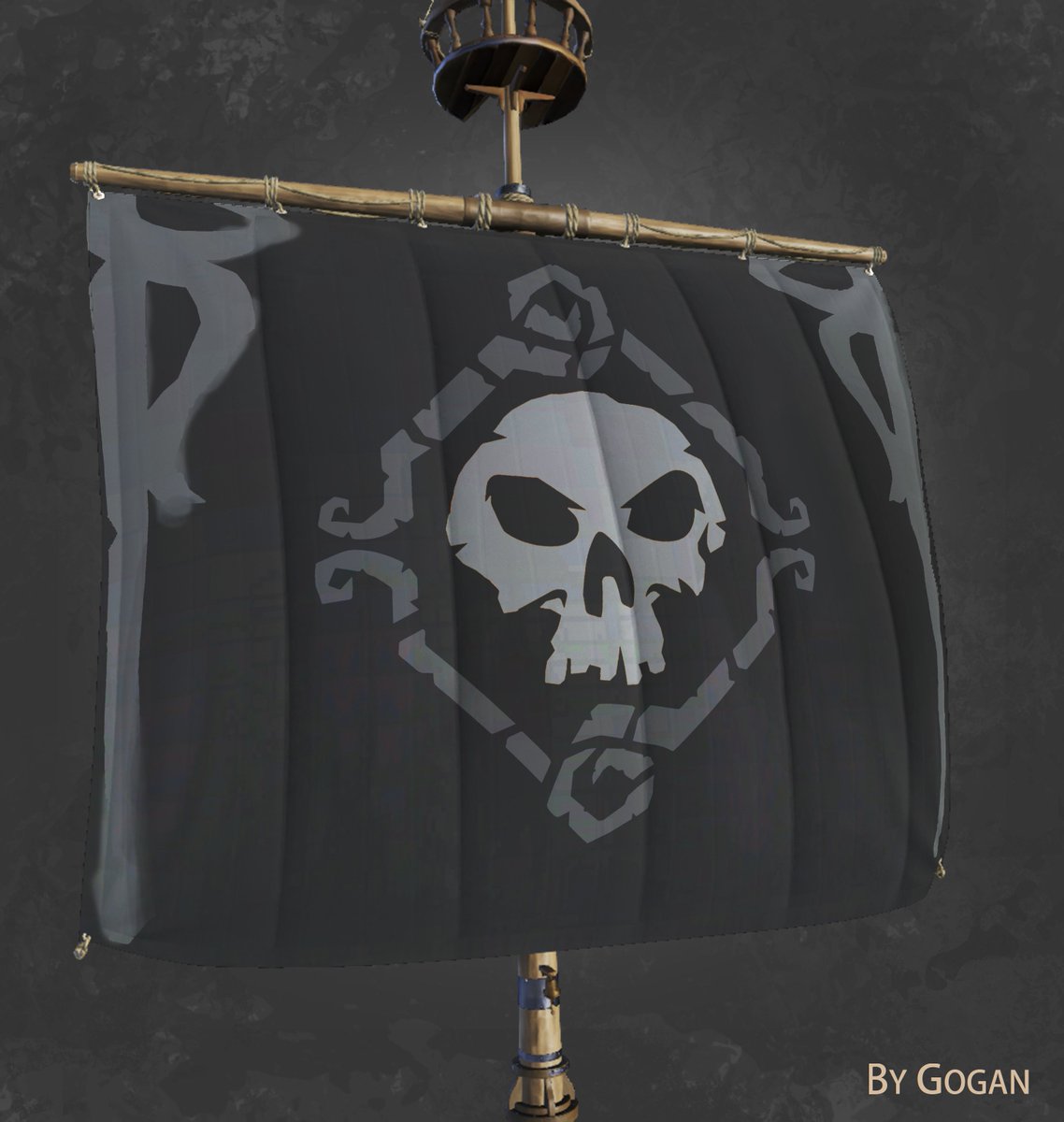 Gogan31358507's tweet photo. My entry #1 for the Sot Sail Design Competition
Fearless Buccaneer sail
Original idea by me, demo galleon version by @MakkuroVdel (see 3rd image) and remade by me for this entry.
#SeaOfThieves #SoTSailDesignComp https://t.co/HWEqJddJQL