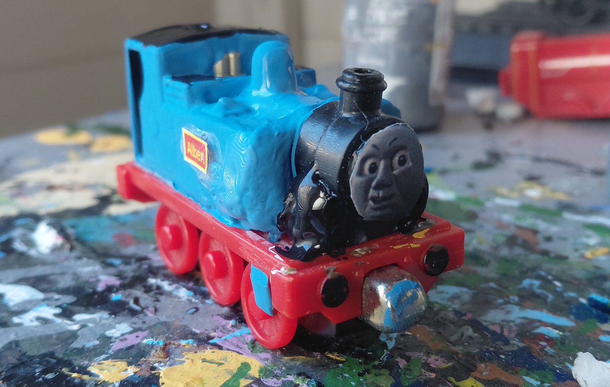 teamzug04's tweet photo. My take n play customs of my take on Mid Sodor Albert (I have updated him, because I felt something was off about him and I finally fixed him), Edwin Spooner the original MSR number 3 (they arr character made by SodorIslandModles) and MId Sodor Alfred (Kiefer Adams take on him) https://t.co/wzfDRWTegl