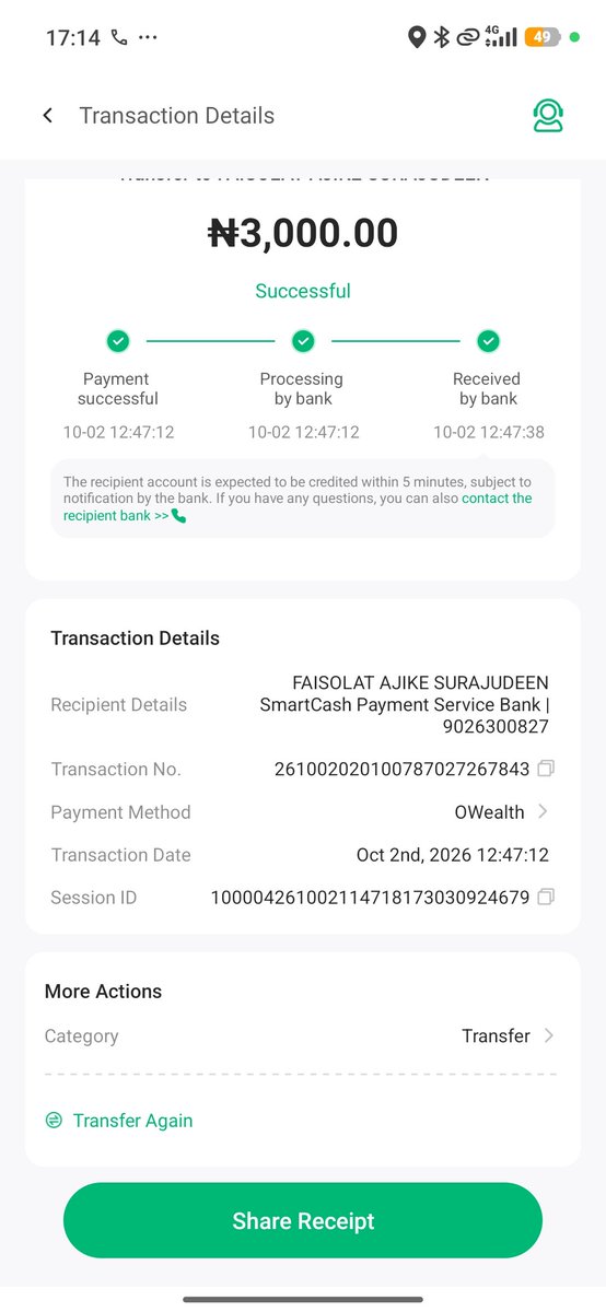 traderbh0rd's tweet photo. @smartcashpsb Hi kindly respond to your DM @smartcashpsb 

Kindly refund the money or credit the account I sent money to 
Transaction ID 100004261002114718173030924679 https://t.co/ZQjtOo1H4e