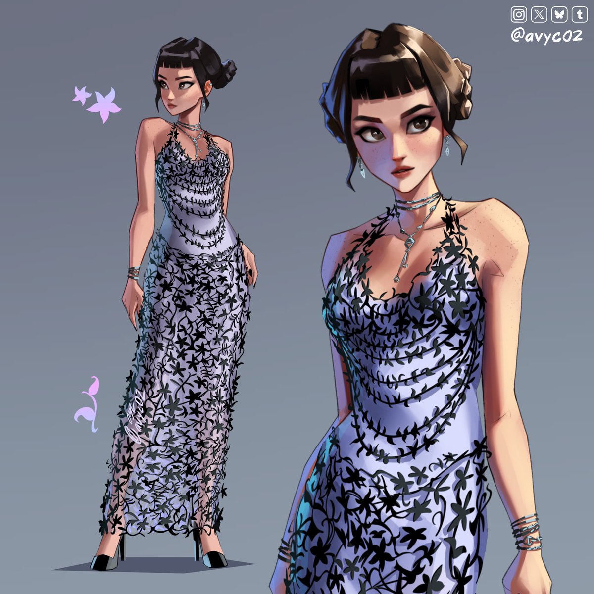 avyc02's tweet photo. Fancy Zoey! Inspired by Rei Ami’s VMAs dress. 🌹💫
#zoey #kpopdemonhunter #kpopdemonhuntersnetflix #kpopdemonhuntersfanart #KPOPDEMONHUNTERS #KPopDemonHuntersZoey #kpdh #kdh #huntrix #fanart #ArtistOnTwitter https://t.co/87MbdFOz3A