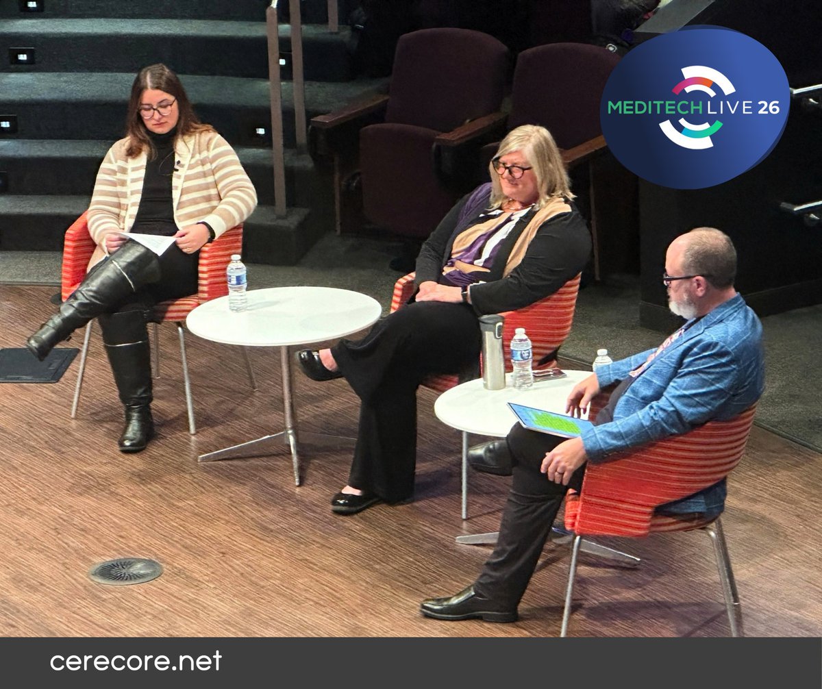 CereCore's tweet photo. That's a wrap on #MEDITECHLIVE 2026!

Grateful to hear insights from &amp; connect with clients like Darrell Bodnar, North Country Healthcare, Craig Rice, @SchneckMed &amp; Darin Brannan, @bethanychildrns!

Hear more from each of them on #TheCereCorePodcast: https://t.co/CApmxihL78 https://t.co/nS3Xk6r7Ka
