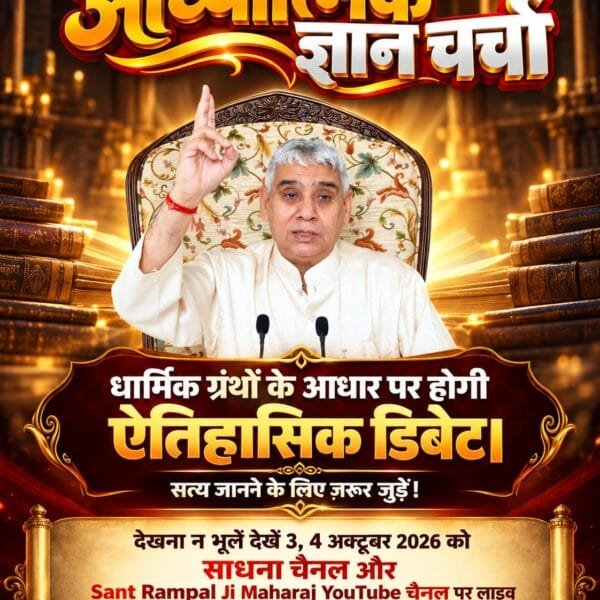 KomalDasDas3's tweet photo. #1DayToGoForHistoricDebate
भ्रमित समाज को सही दिशा: इस महा-चर्चा का एकमात्र उद्देश्य संत समाज और जनता को शास्त्रानुकूल मार्ग दिखाना है।
देखें लाइव 3 और 4 अक्टूबर 2026 को साधना चैनल पर शाम 7:30 बजे से 9:30 बजे तक। और
Sant Rampal Ji MaharajYouTube Channel पर
Sant Rampal Ji Maharaj https://t.co/Ui9YHsN51R