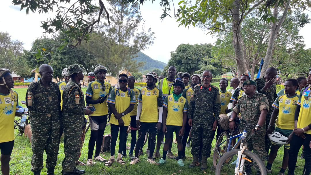TwinamaslkoAlex's tweet photo. @GacsBike –EAC Tour 2026* in Mubende.  
Warmly welcomed at the UPDF Rehabilitation and Vocational Centre 
Col. Godfrey Rwabujumbure highlighted rehabilitation through healing, skilling &amp; sports.  
We’ll spend the night here to learn more.  
#GACSTour @EAC_yap https://t.co/lKdpncBwDr