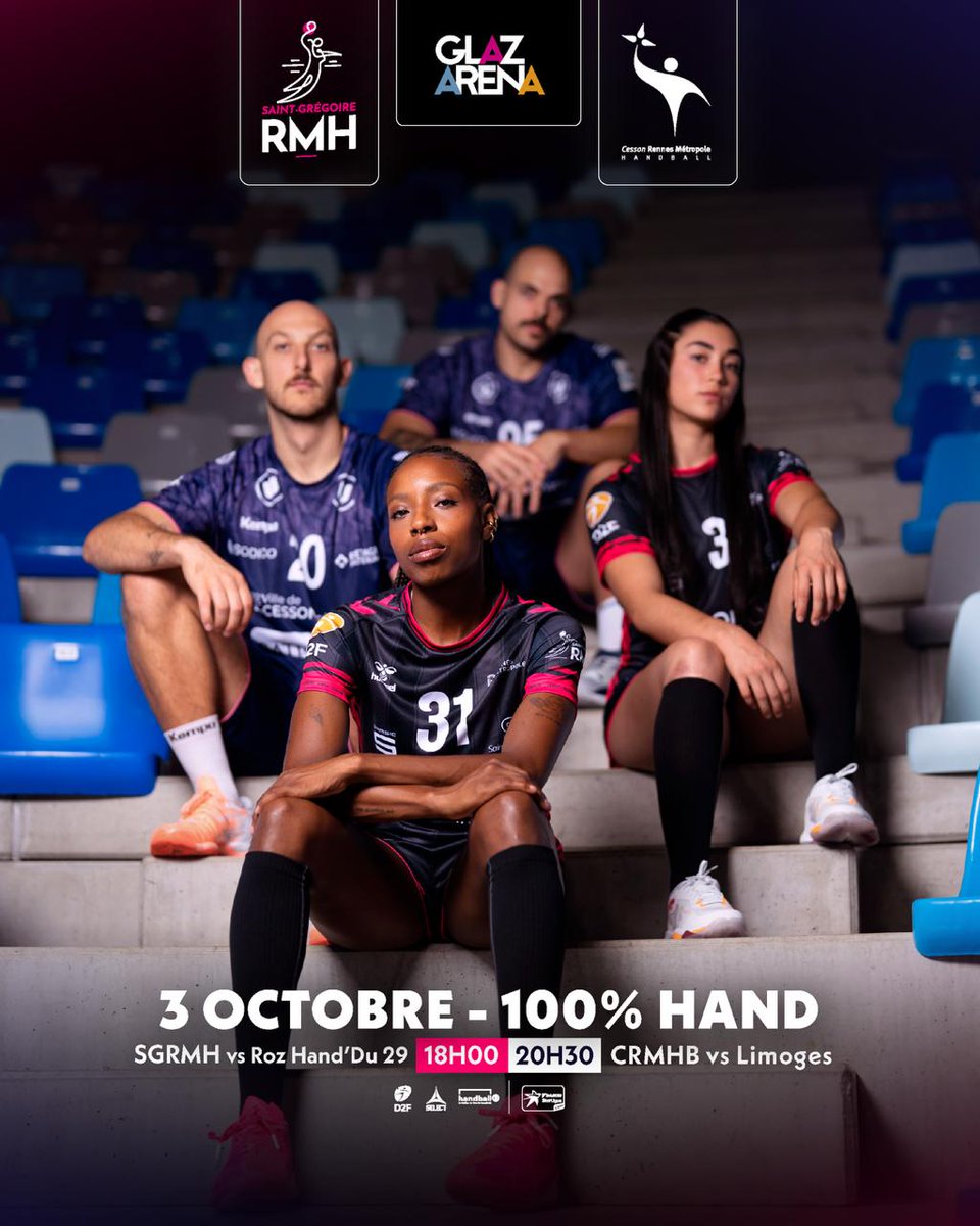 crmhb's tweet photo. 𝐉𝐨𝐮𝐫 𝐝𝐞 𝐦𝐚𝐭𝐜𝐡𝐬 🔛

Soirée 100% handball ce soir à la Glaz Arena 👀

🩷🖤
☝️ J4 - D2F
🆚 Roz Hand'Du 29
⏰ 18h00

🔵⚪️
✌️ J5 - DAIKIN STARLIGUE
🆚 Limoges Handball
⏰ 20h30

➡️ Ouverture des portes à 17h00
🎟️ https://t.co/eihnSMeUXA

#Roseetnoir #Irréductibles https://t.co/ll7D0dg1z9