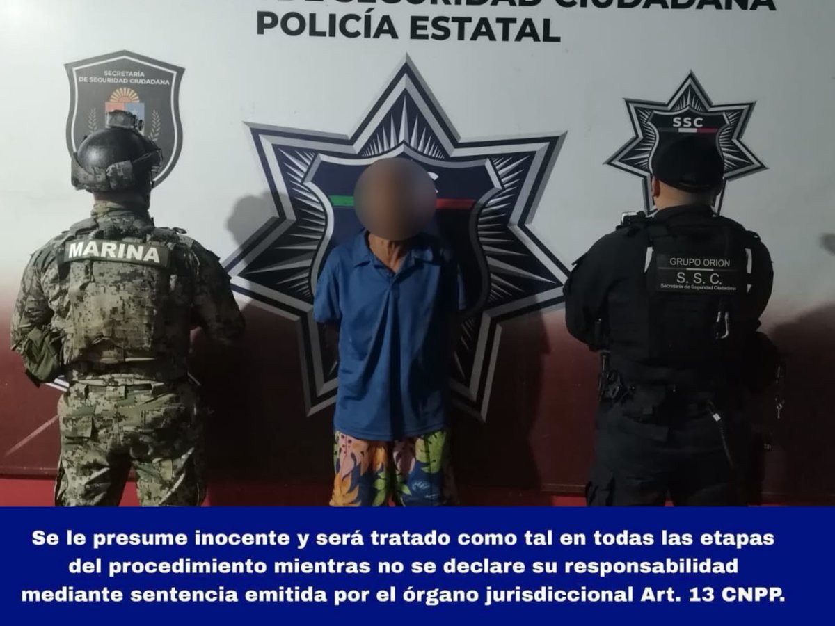 SSC_QROO's tweet photo. Se realiza la detención de José "N", por su presunta participación en el delito de desobediencia y resistencia de particulares. https://t.co/jOsvlTJd1Y