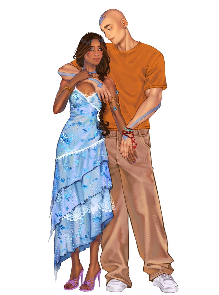 rosegoldreader's tweet photo. More modern katara and aang 🧡💙

Art by the amazing @madicanart

#kataang #katara #aang #atla https://t.co/JfnFkJ33U6