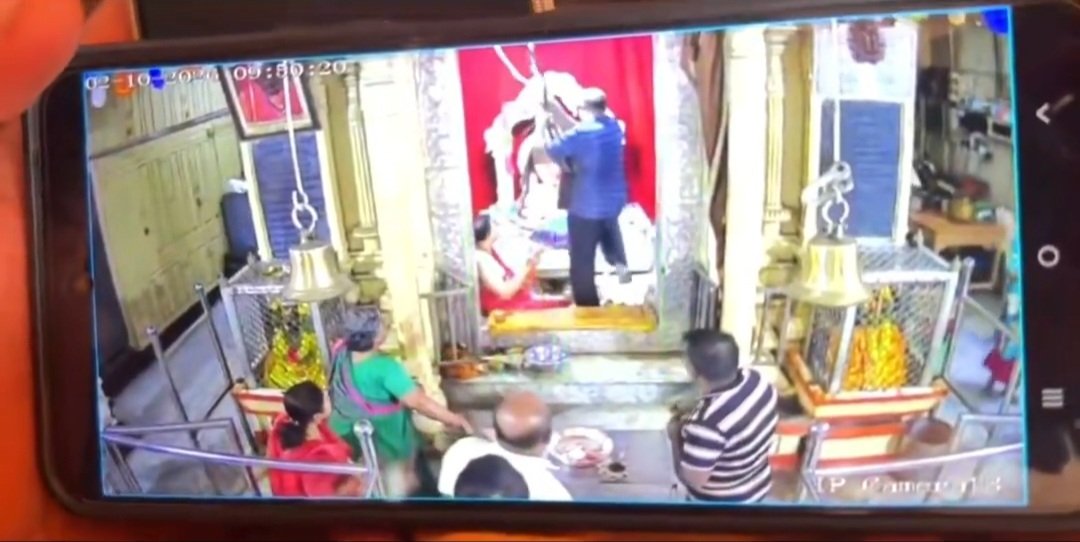 AskAnshul's tweet photo. A man identified as Mohammed Ansari entered the sanctum sanctorum of the Sri Santoshi Mata Temple in Dilsukhnagar, Hyderabad, and threw sticks at the deity idol.

Devotees and temple staff intervened, caught him, and handed him over to the police.

Some reports also state that he is undergoing a mental-health evaluation. The circumstances and motive remain under investigation.

The irony is that in cases like these, the accused is often reported to be mentally unwell afterward, and somehow, the temple is what they end up remembering.