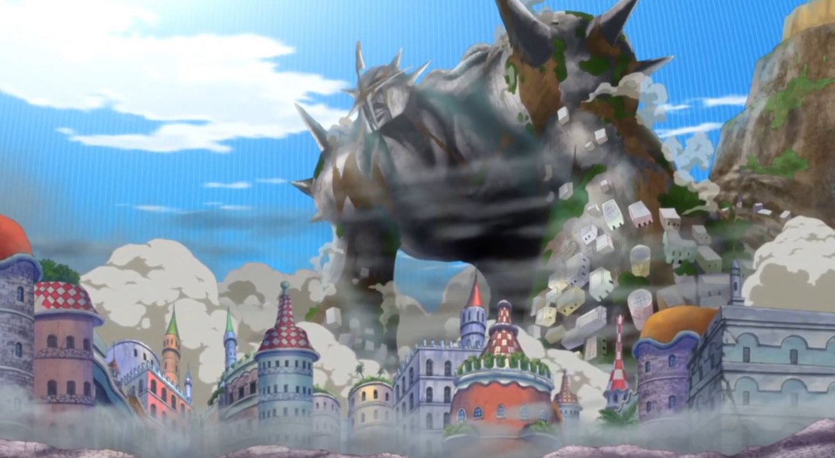DoJojo22's tweet photo. Imagine paying rent in Dressrosa and your whole neighborhood clocks into a boss fight 😭 https://t.co/TFMhcDmPpM