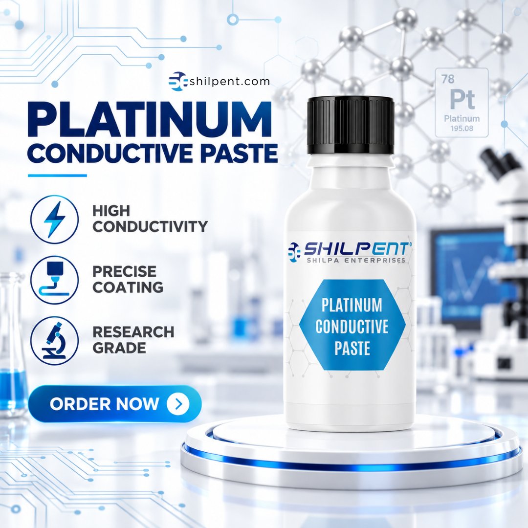 Shilpent_'s tweet photo. Engineered for dependable results in demanding R&D environments.
🛒 Order Now: https://t.co/rUmqXMTRVr
#PlatinumConductivePaste #ConductivePaste #PlatinumPaste #HighConductivity #PrintedElectronics https://t.co/VgJB7yyy6C