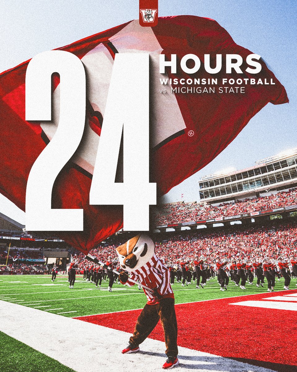 UWBadgers's tweet photo. Counting down the minutes. ⏰

#OnWisconsin x @BadgerFootball https://t.co/kh5pIlp73B