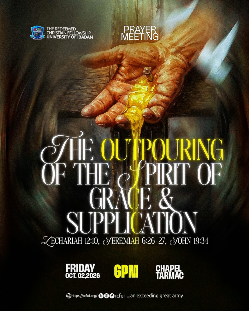 rcfui's tweet photo. The race is not unto those who rely on their strength and wisdom.

“...I will pour upon the house of David...the spirit of grace and supplications.” — Zech. 12:10

Join us as we cry out for His outpouring.

📍 Chapel Tarmac
🗓️ Fri, 2 Oct | 🕕 6PM

Prepare your heart. 🌹
#rcfui https://t.co/Bnzyvp0SgP