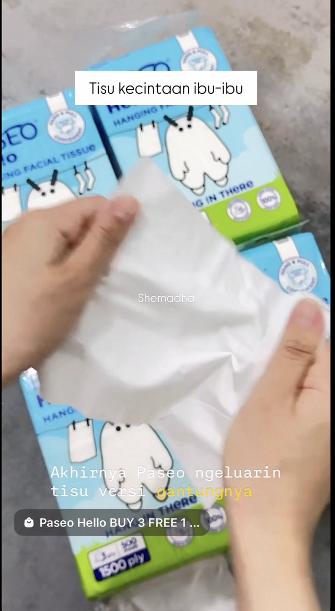 shemadha's tweet photo. Tim Pake tissu tergantung apa yang promo😭🙏🏻harga paseo anjlok langsung gasss karna tisunya setebel itu🧚🏻‍♀️ https://t.co/UsD41aZPyj