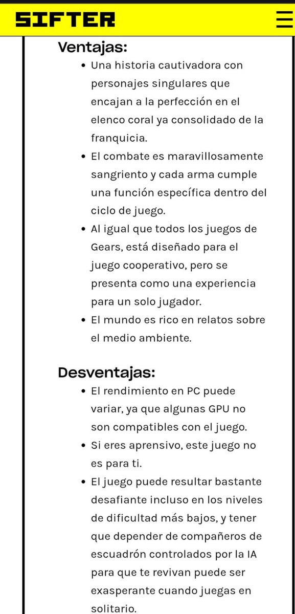 Mrblue_87's tweet photo. "Por que no se toma mas enserio la opinion de la prensa del videojuego si ellos son los expertos en videojuegos"

La prensa del videojuego poniendo como punto negativo la dificultad de la campaña gears of war por que es muy desafiente incluso en su nivel mas bajo de dificultad XD https://t.co/TYl6NkEXP8