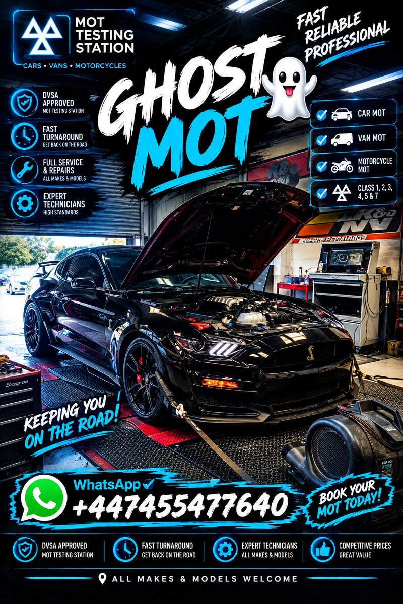 buyghostmot's tweet photo. Ghost MOT UK Vehicles | Get Your Car MOT Sorted Online 
#MOt  #GhostMOT #UKMot #Fakemot #CarMot #FakeMot https://t.co/Q9RALFTzQ6