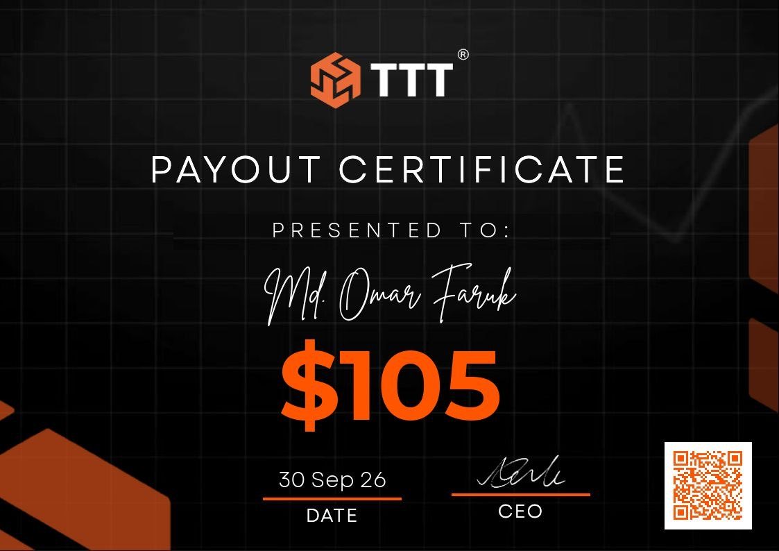 traderlingkon's tweet photo. Finally! 🎉 One of my audience members has received his first-ever payout in his trading journey from @TTTMarkets 💰

Seeing someone from my community achieve their first payout feels truly special. ❤️

Congratulations, brother! More success ahead. 🚀📈

#TTTMarkets #Payout https://t.co/61zDWtKFKZ
