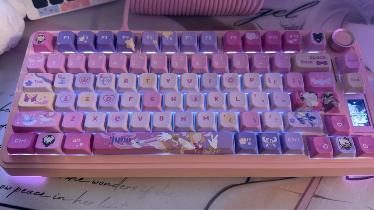 mochapwuppy's tweet photo. my juno keycaps finally came in !! https://t.co/ZI6bYFeuWh