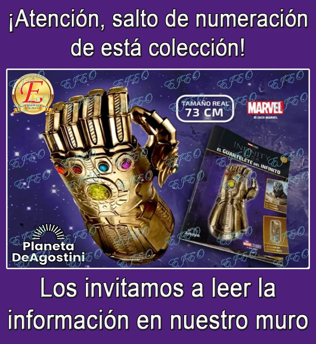 distribuidoejeo's tweet photo. Atención:

Se les informa que hubo un salto en la numeración de está colección y un desorden total de la misma

Esperamos, la editorial mande lo antes posible los números faltantes

#DistribuidoraEjeo #PlanetadeAgostini #guantelete #infinito #marvel #cómics #thanos #avengers https://t.co/pmCo6lNTKp