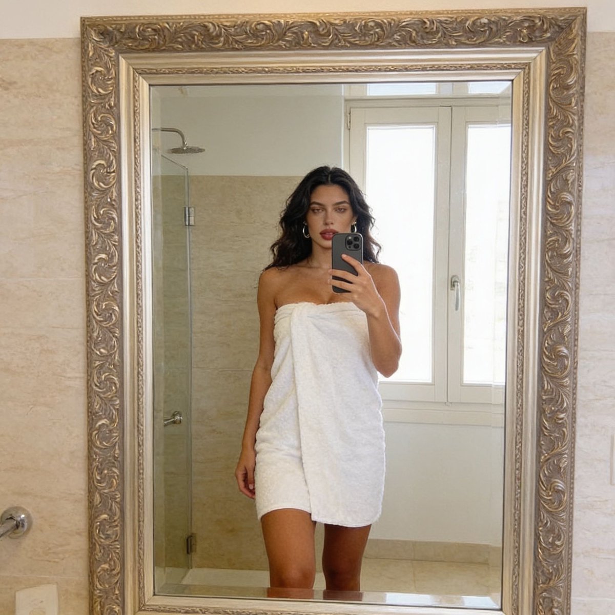 nereafassi's tweet photo. Fresh out of the shower and already making plans. Andiamo? 🤍

#FridayFeeling #Ibiza https://t.co/PEAT4xmNM2