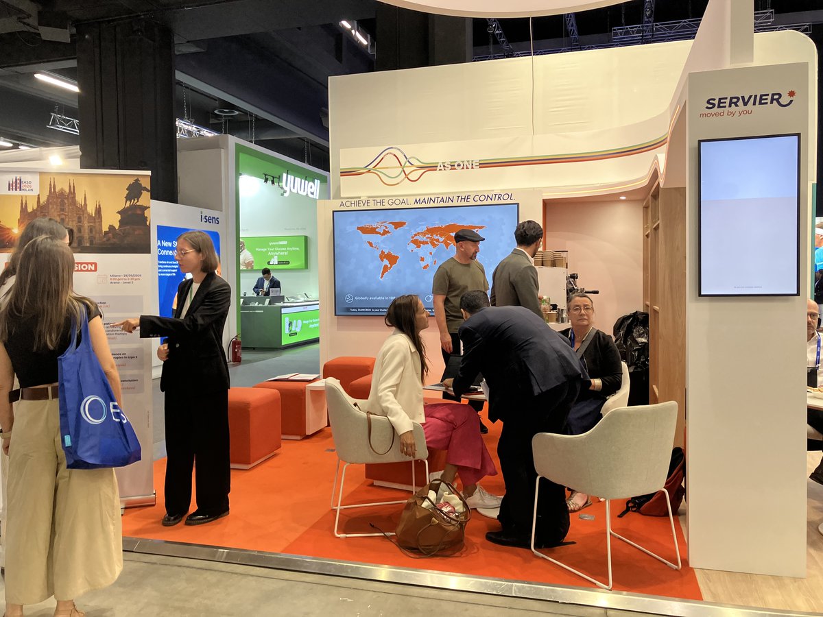 Servier's tweet photo. The #EASD2026 Congress is now over! We were pleased to share insights with the global community into advances in #diabetes research and care.
#T2D #innovation #DiabetesCare @EASDnews
🔗 Read more about our commitments in diabetes 👉 https://t.co/ystnSMa1vt https://t.co/0AhNBbnTYP