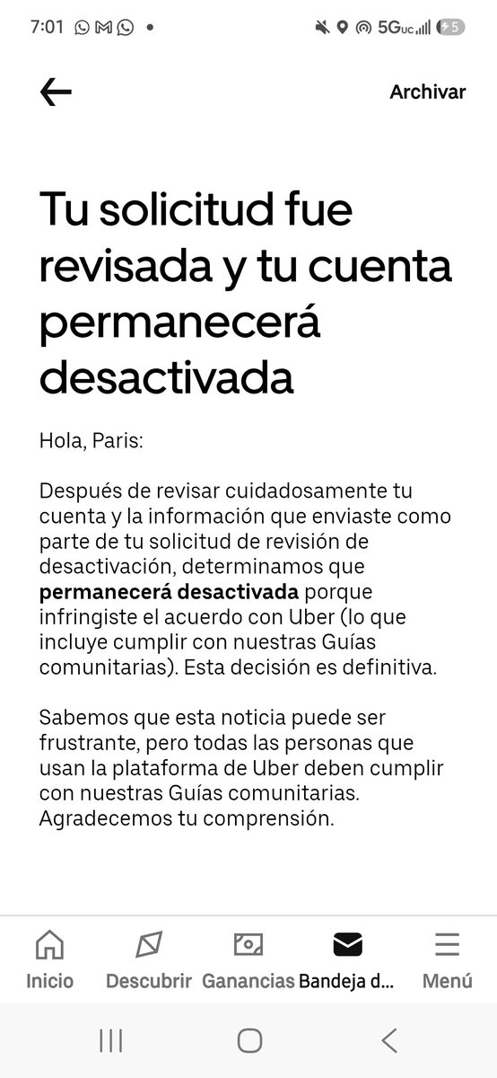 pradavip2015's tweet photo. Uber descrimina a chica trans https://t.co/y3JjemeVUj