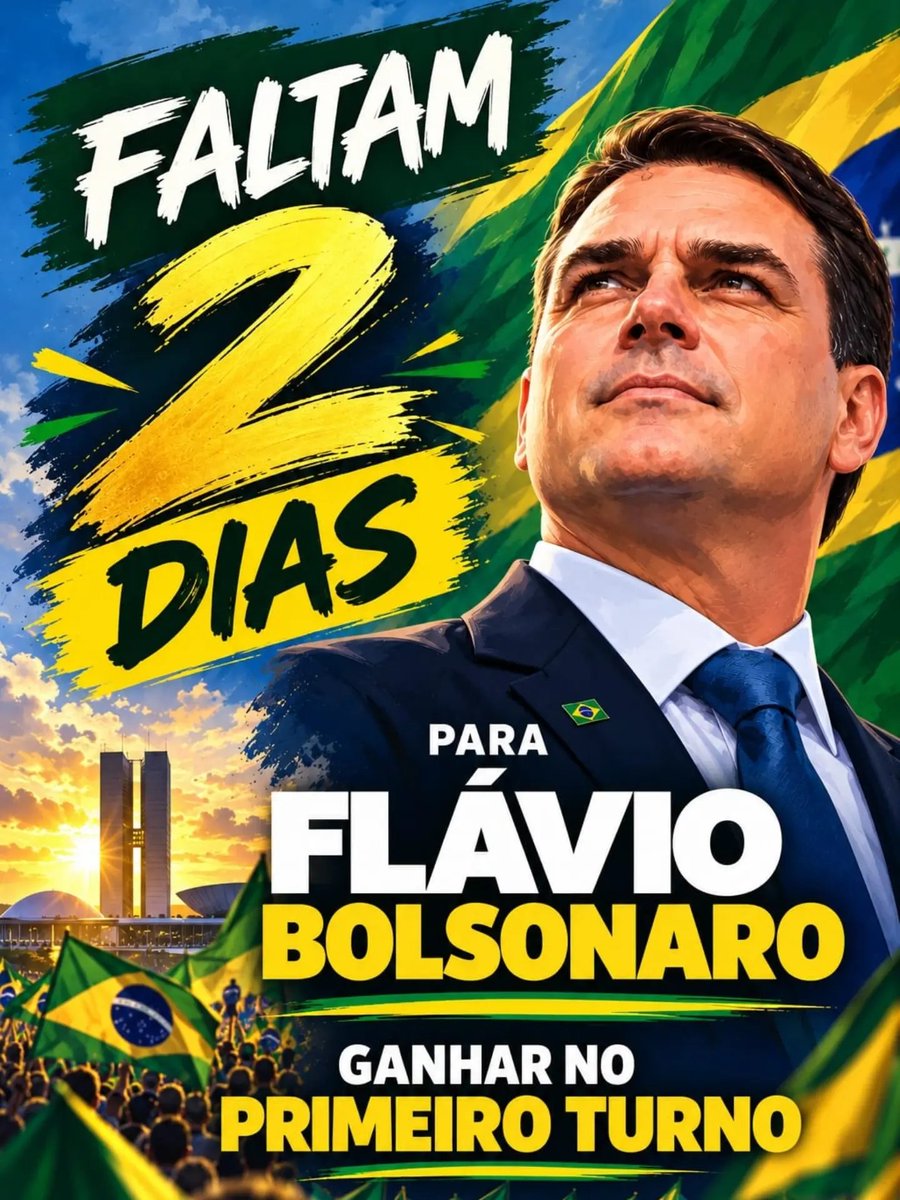 NeySilv91817618's tweet photo. Tá chegando a hora  faltam apenas 2  dias para nós patriotas eleger nosso presidente Flávio Bolsonaro e o Brasil se prepara para mais um momento importante da nossa história. 2️⃣2️⃣✌️🇧🇷🫡

#Vote22
#FlavioBolsonaroPresidentedoBrasil
#FlávioBolsonaro
@FlavioBolsonaro https://t.co/YLtQKBjE54