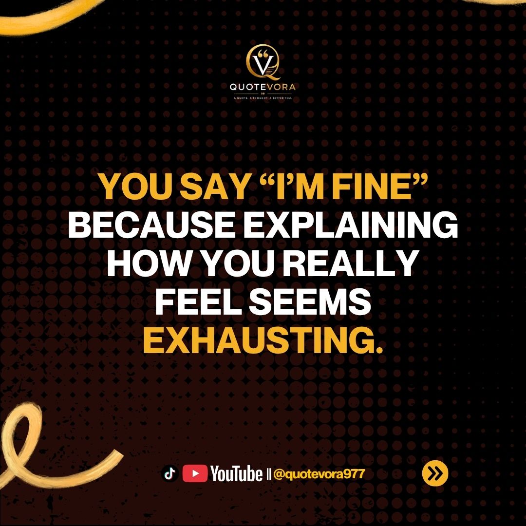 Arowolo799's tweet photo. Sometimes “I'm fine” is the hardest lie to admit. You deserve the same compassion you give everyone else. ❤️
#Quotevora #MentalHealth #Healing #SelfLove #EmotionalHealing #LifeLessons #SelfWorth #Motivation #InnerPeace #PersonalGrowth #YouAreNotAlone #Mindset #Inspiration #FYP https://t.co/80SZao3Gx5